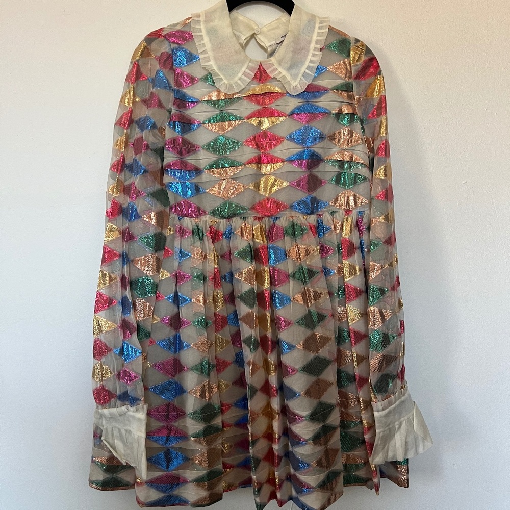 Miu Miu Diamond Jacquard Runway Dress